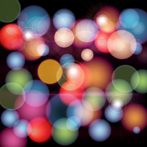 Colorful circles blurs background vector