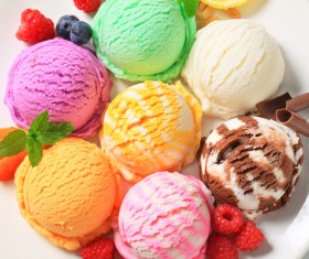 Colorful delicious ice cream Stock Photo