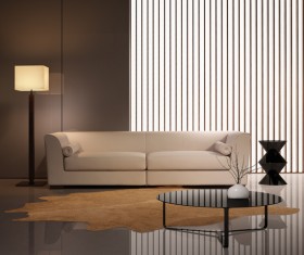 Contemporary modern wall system living room Stock Photo 01