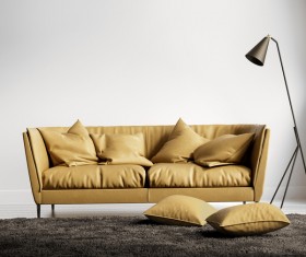 Contemporary modern wall system living room Stock Photo 02