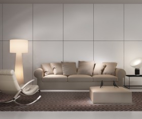 Contemporary modern wall system living room Stock Photo 04