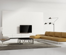 Contemporary modern wall system living room Stock Photo 07