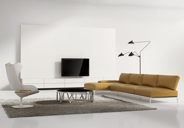 Contemporary modern wall system living room Stock Photo 07