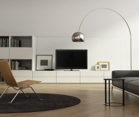 Contemporary modern wall system living room Stock Photo 08