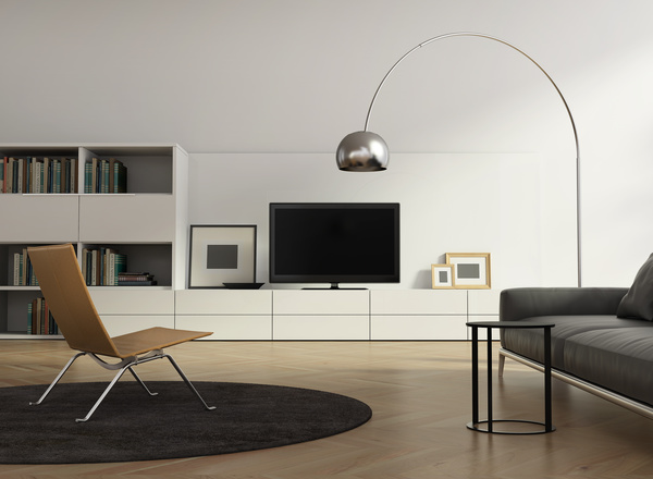 Contemporary modern wall system living room Stock Photo 08