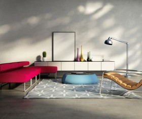 Contemporary modern wall system living room Stock Photo 12