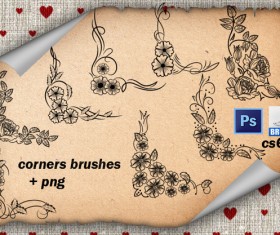 Corners Floral PS Brushes