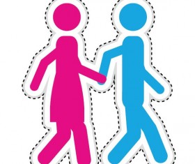 Couple romantic icons set 14