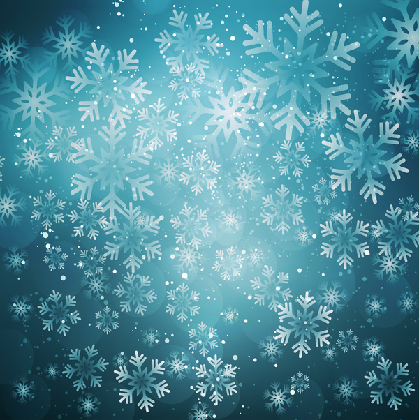 Creative snowflake background vector material 07