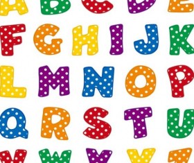 Cute alphabet comic vector