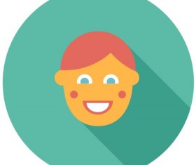 Cute boy icon vector