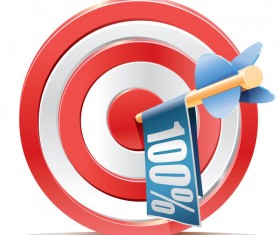 Darts target hit vector