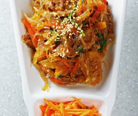Delicious fried mustard with carrot silk HD picture 02