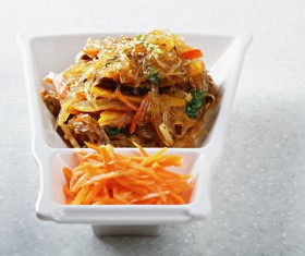 Delicious fried mustard with carrot silk HD picture 03