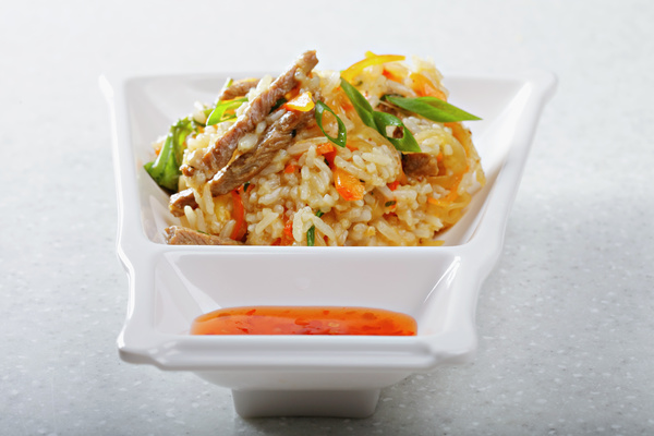 Delicious pork fried rice HD picture