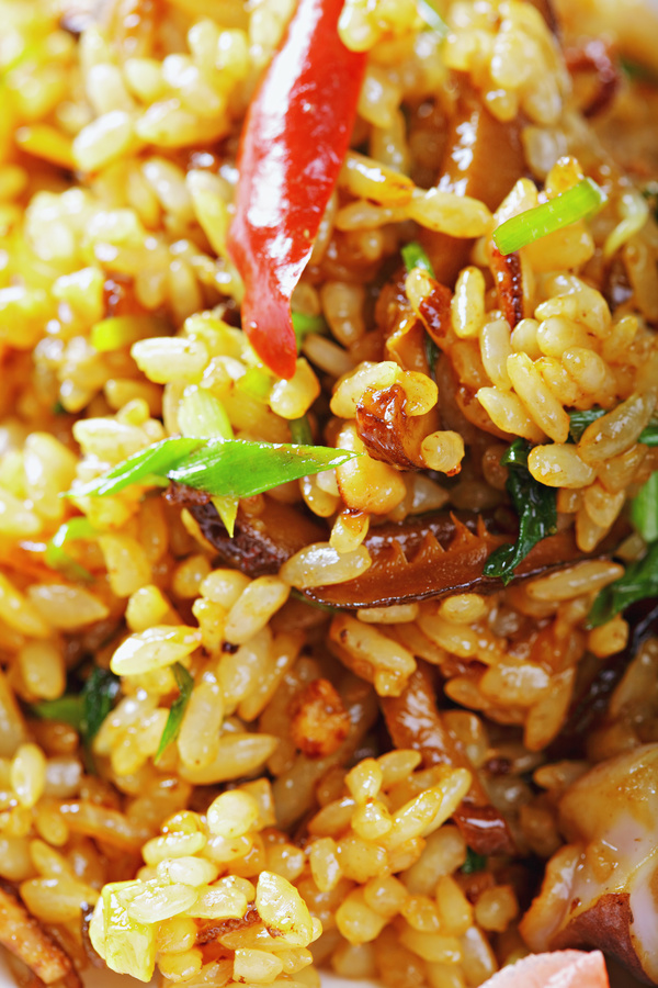 Delicious seafood fried rice HD picture