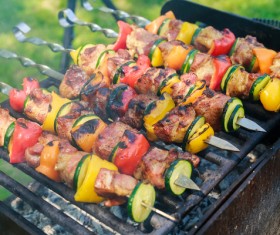 Delicious skewers of vegetables Stock Photo 01