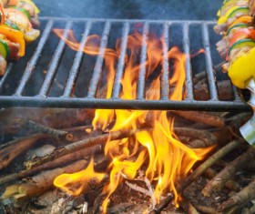 Delicious skewers of vegetables Stock Photo 02