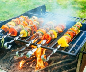 Delicious skewers of vegetables Stock Photo 03