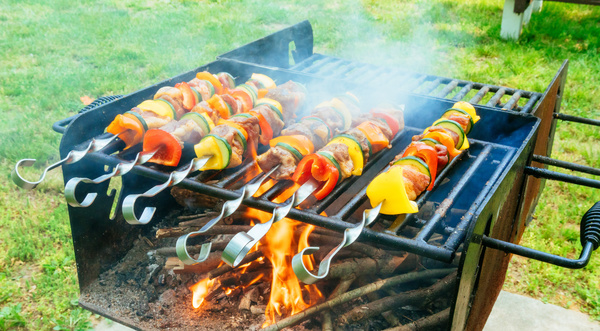 Delicious skewers of vegetables Stock Photo 03