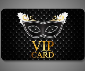 Diamond VIP card with mask vector