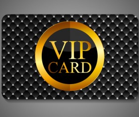Diamond with black VIP card vector 01