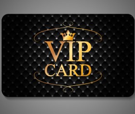 Diamond with black VIP card vector 03