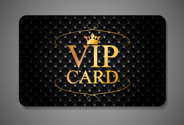 Diamond with black VIP card vector 03