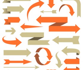 Different ribbon with arrow vector