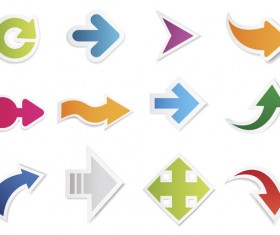 Different shapes arrow vector
