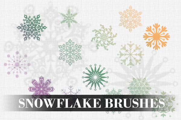 Different snowflake photoshop brushes