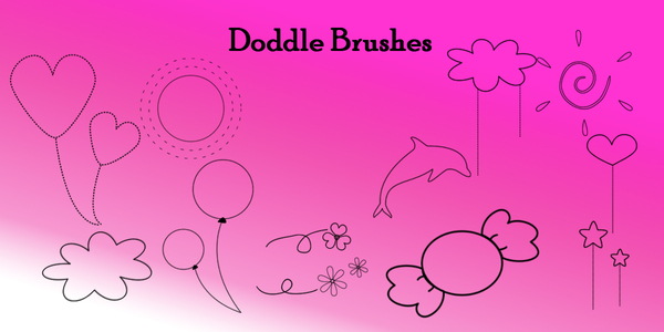 Doddle photoshop brushes set