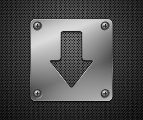 Download metal sign vector material