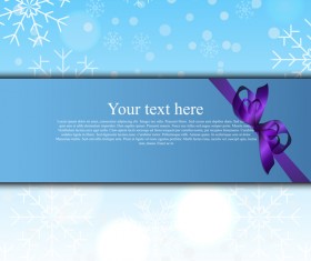 Elegant christmas card blue styles vectors 01