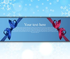Elegant christmas card blue styles vectors 02