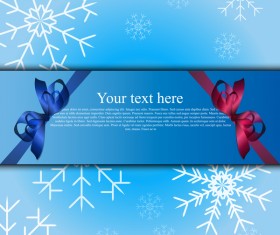 Elegant christmas card blue styles vectors 06