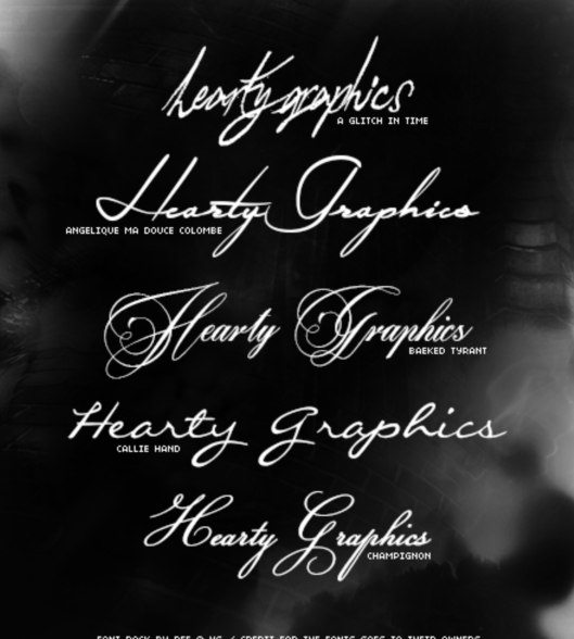 Exquisite hand drawing fonts pack
