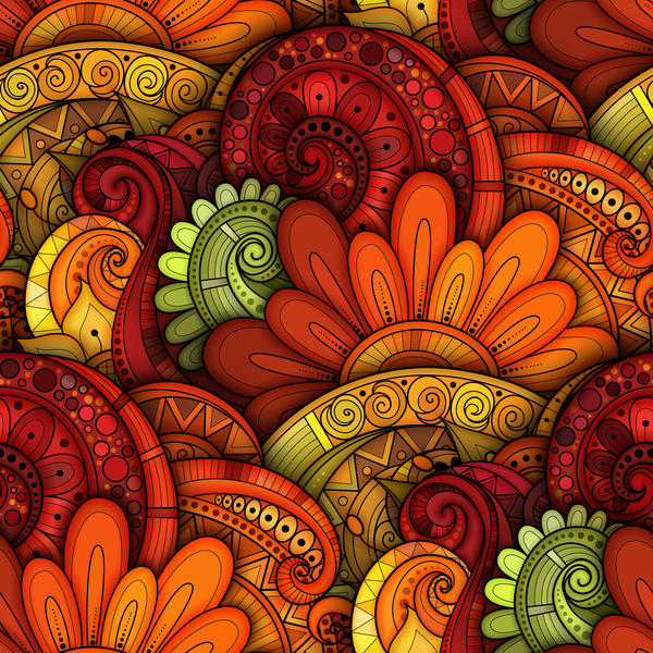 Floral retro pattern seamless vector 01