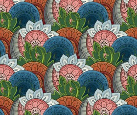 Floral retro pattern seamless vector 04