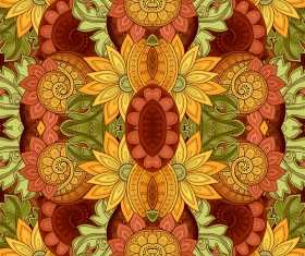Floral retro pattern seamless vector 06