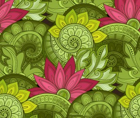 Floral retro pattern seamless vector 07