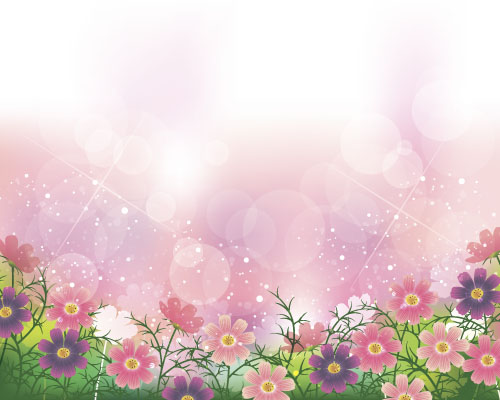 Flower with pink background vector free download