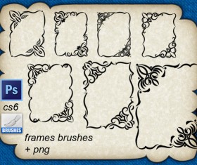 Frames retro photoshop brushes