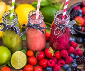 Fresh fruit with smoothies HD picture