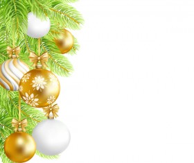 Fresh new year with christmas vector material 05