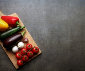 Fresh vegetables on the cutting board Stock Photo