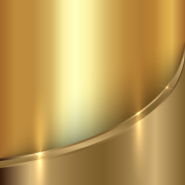 Golden metal shining background vector