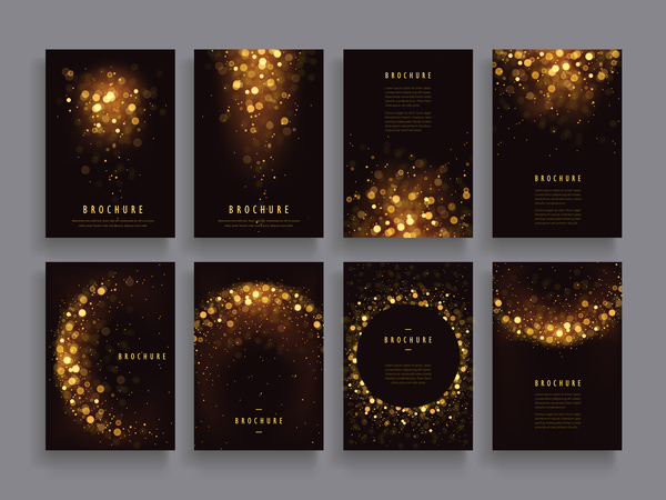 Gorgeous brochure cover templates vectors 01