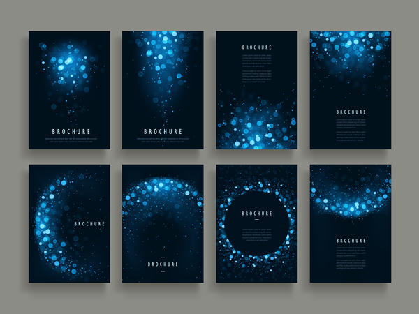 Gorgeous brochure cover templates vectors 02