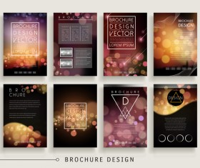 Gorgeous brochure cover templates vectors 03
